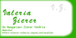 valeria zierer business card